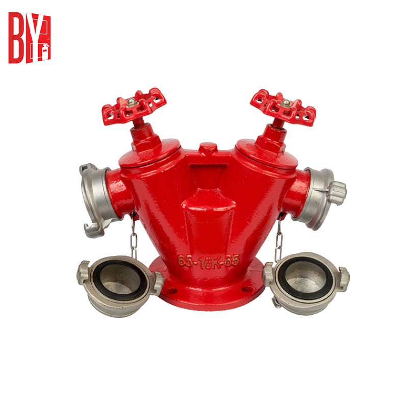 Gost Type Coupling Double Outlets Landing Valve