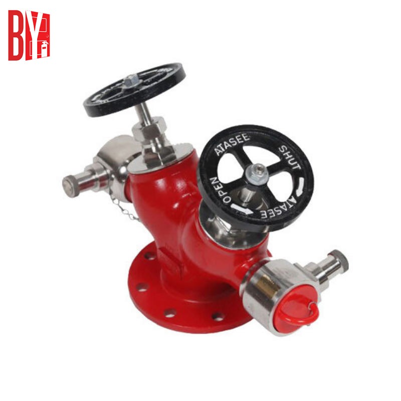 Gost Type Coupling Double Outlets Landing Valve