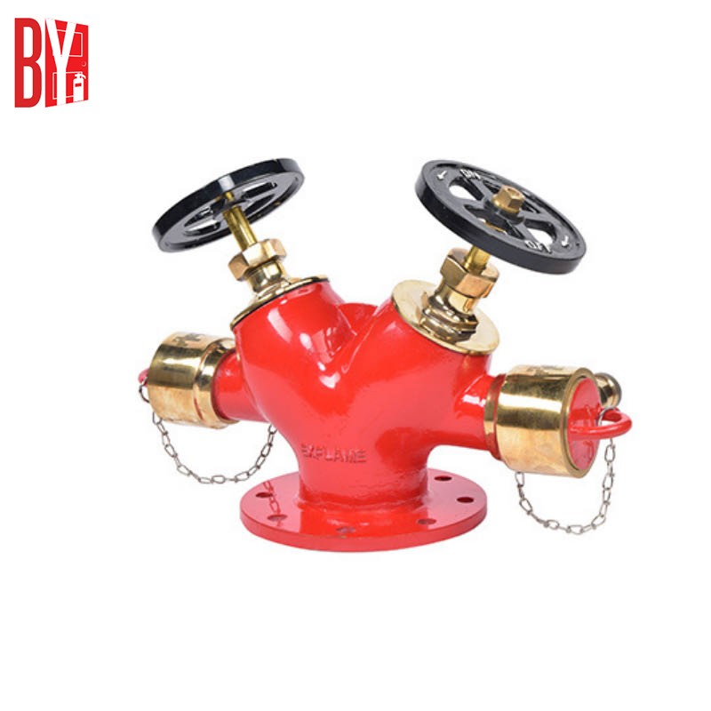 Gost Type Coupling Double Outlets Landing Valve