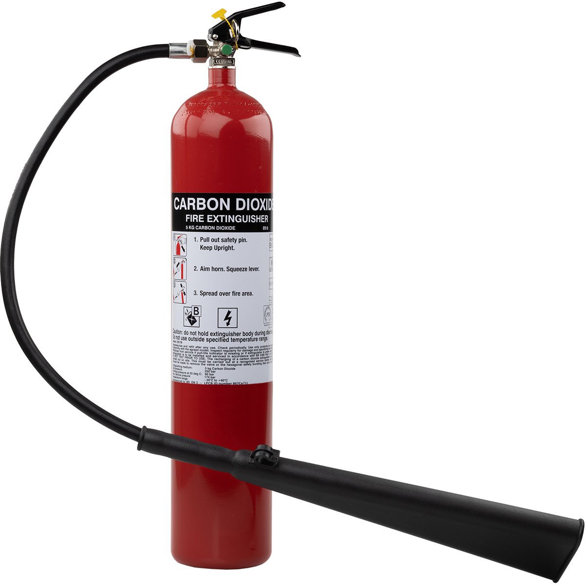 BSI EN3 5KGS CO2 Carbon Dioxide Fire Extinguisher