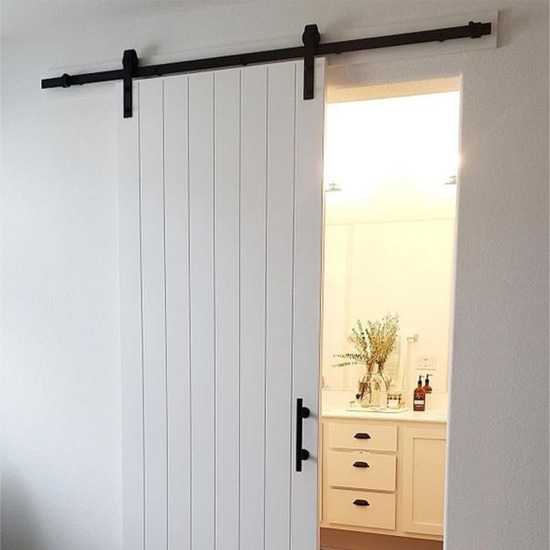 White Modern Sliding Barn Door