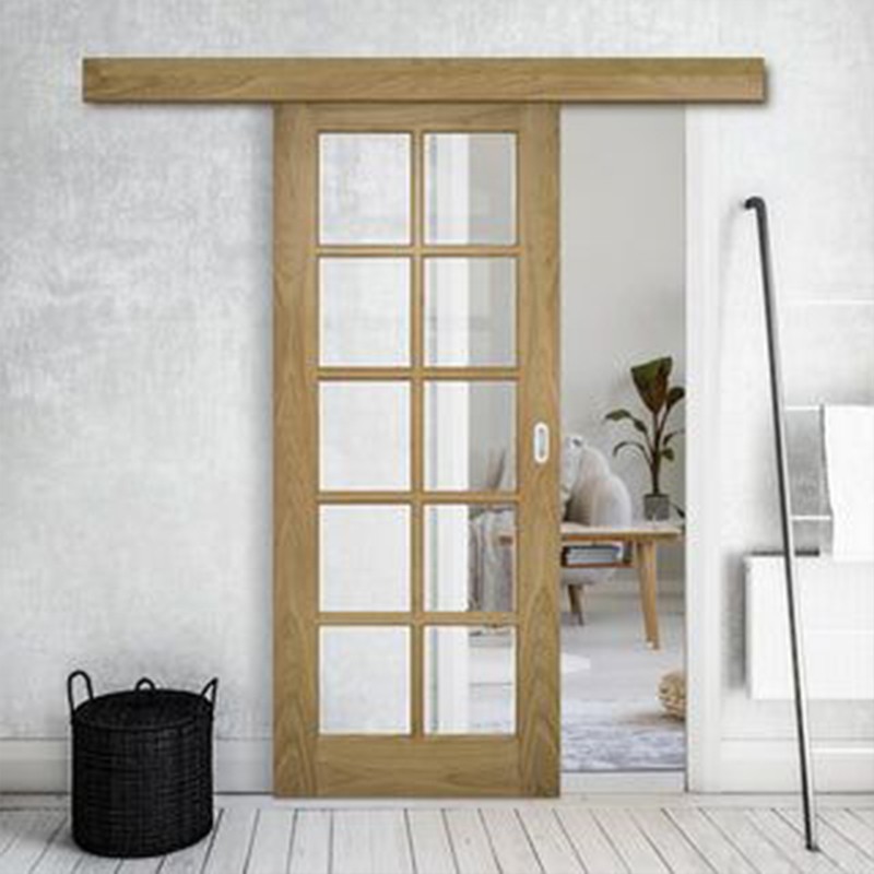 Glass Assembled Style Sliding Barn Door