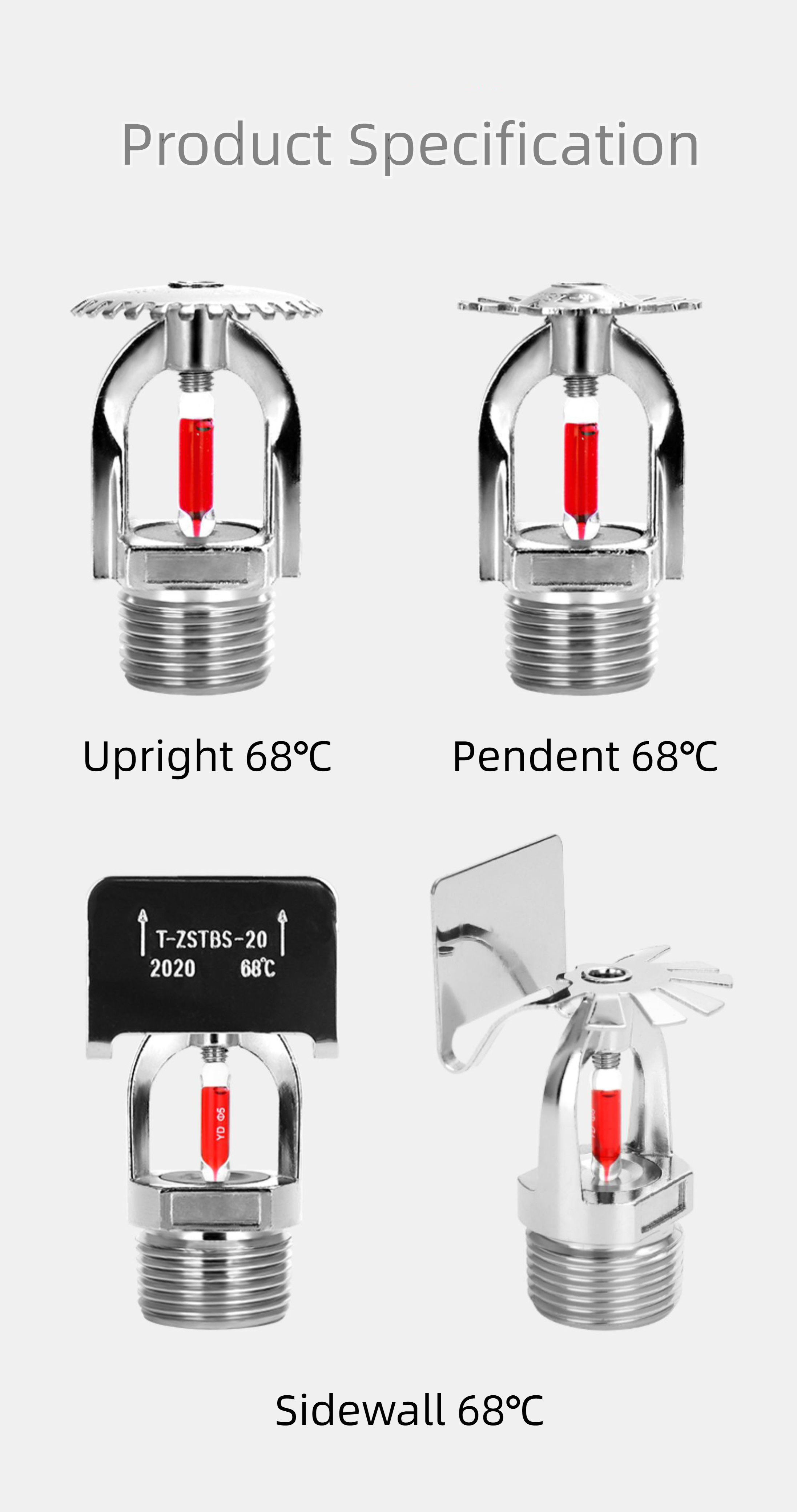 68℃ DN15 Fire Spinkler(图3)