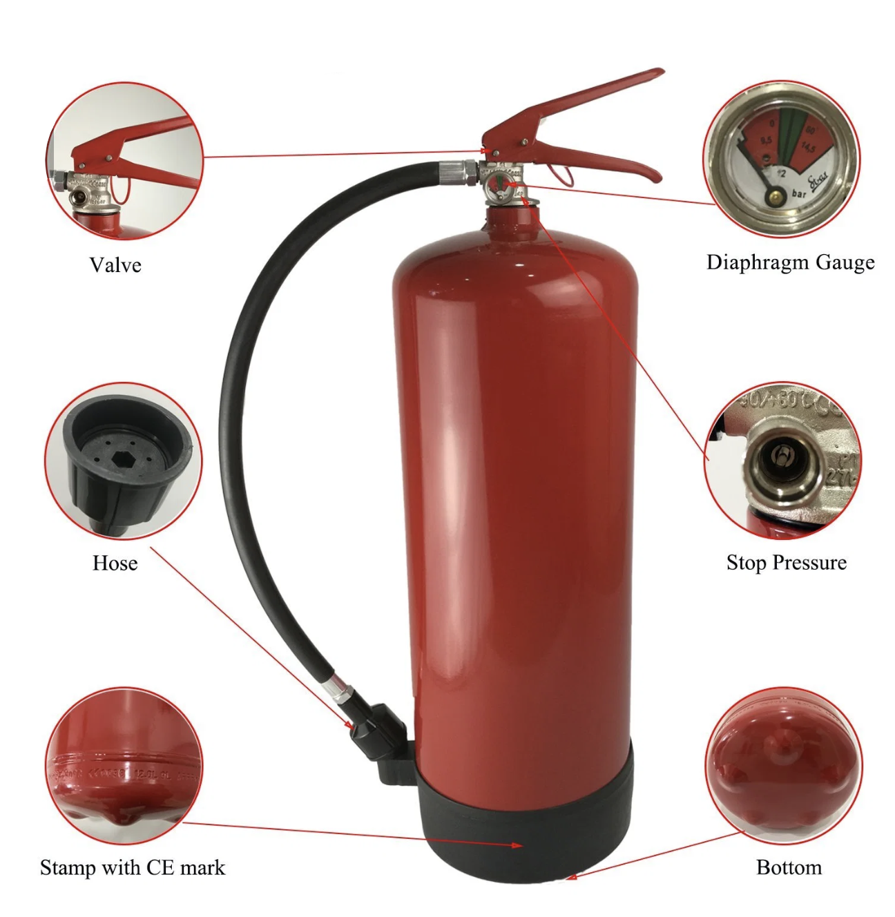 BSI EN3-7 AFF N2 9L Foam Fire Extinguisher(图1)