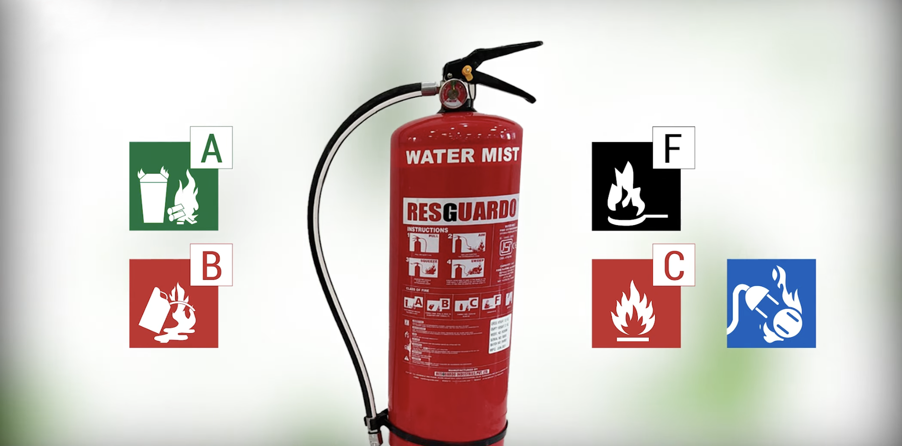 Portable 4L Water Mist Foam Fire Extinguisher(图1)