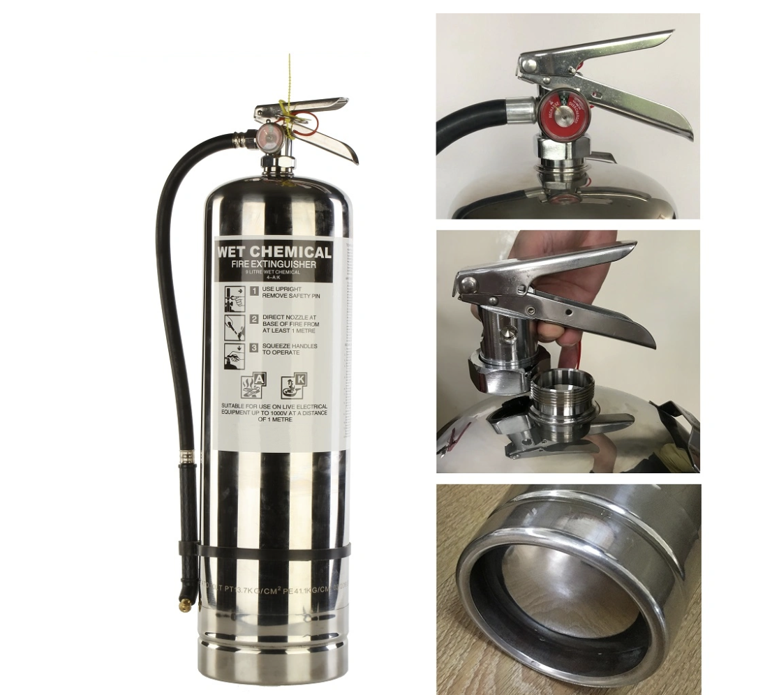 Portable stainless steel 6L Water Mist Foam Fire Extinguisher(图1)
