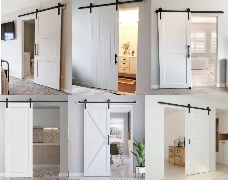 White Modern Sliding Barn Door(图1)