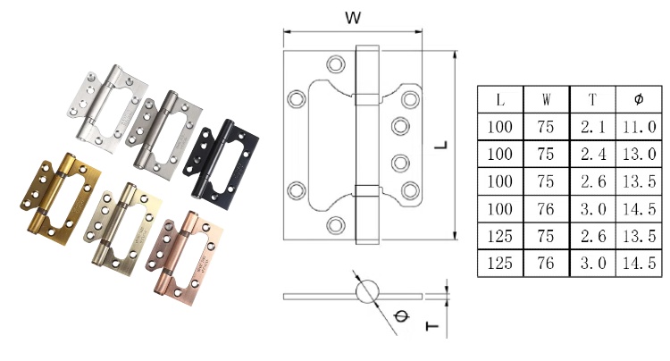 Flush Iron Door Hinge(图2)