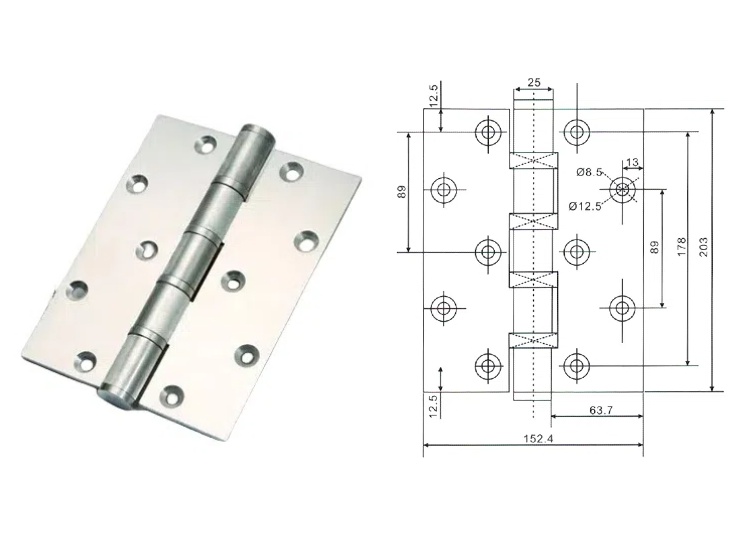 8" Heavy Duty Flush Hinge Stainless Steel Hinge Door hinge(图2)