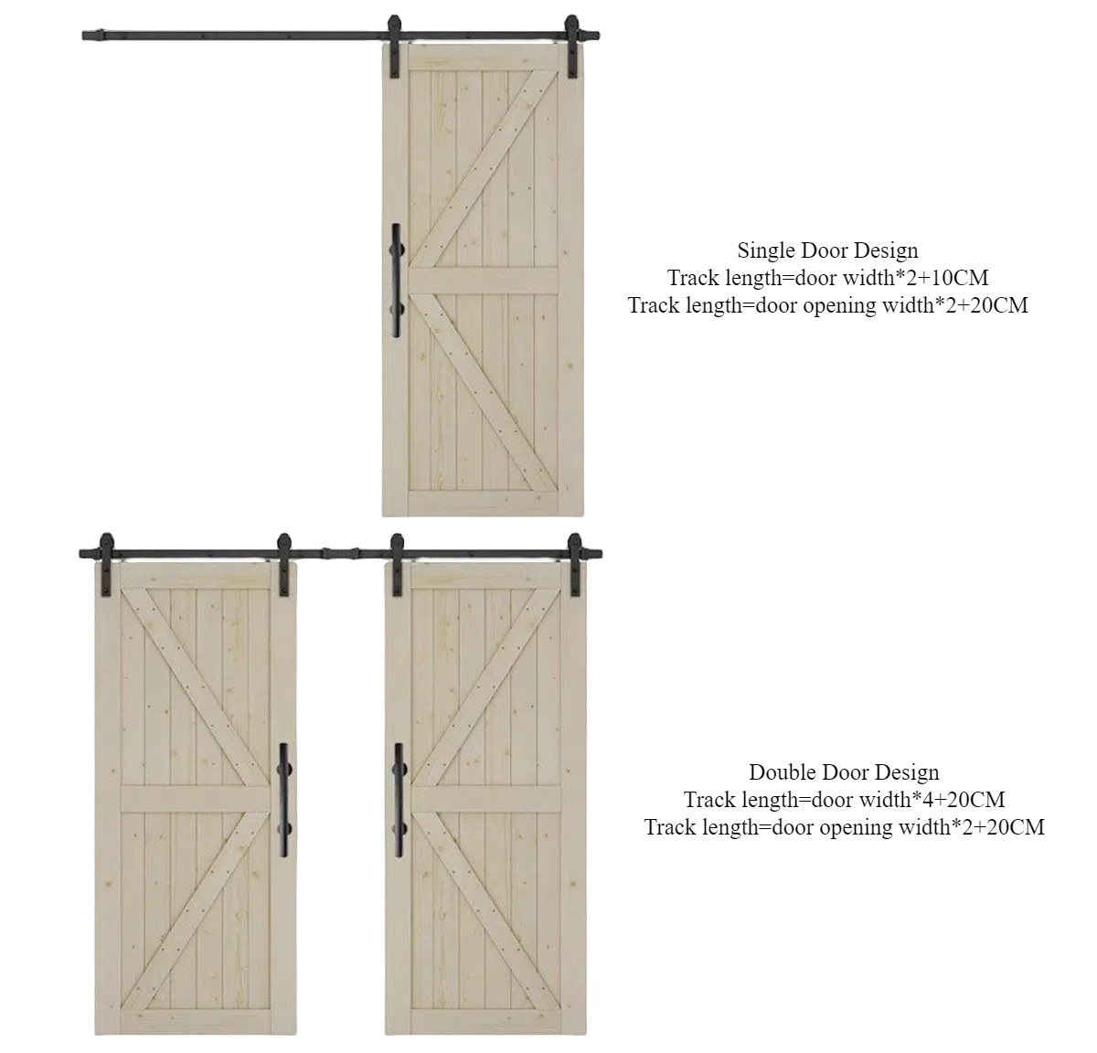 BY2402 Barn Door Hardware Kit(图2)